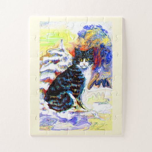 Sneeuwkat Legpuzzel (Verticaal)