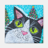 Sneeuwkat Magneet (Voorkant)