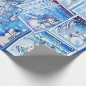 Sneeuwkatten Cadeaupapier (Hoek)