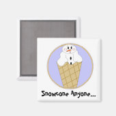 Sneeuwkegel Iedereen... Magneet (Voorkant / Achterkant)
