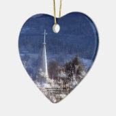 sneeuwkerk keramisch ornament (Links)