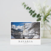 Sneeuwkerk met alpenbergen briefkaart (Staand voorkant)