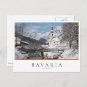 Sneeuwkerk met Alpenbergen in de winter Briefkaart (Voorkant / Achterkant)