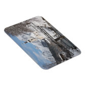 Sneeuwkerk met Alpenbergen in de winter Magneet (Rechterzijde)