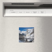 Sneeuwkerk met alpenbergen magneet (Insitu (Vaatwasser))