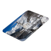 Sneeuwkerk met alpenbergen magneet (Linkerzijde)