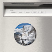 Sneeuwkerk met alpenbergen magneet (Insitu (Vaatwasser))