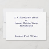 Sneeuwkerk: Schilderen: kerstuitnodiging Kaart (Achterkant)