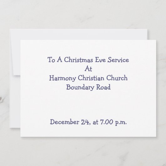 Sneeuwkerk: Schilderen: kerstuitnodiging Kaart (Achterkant)