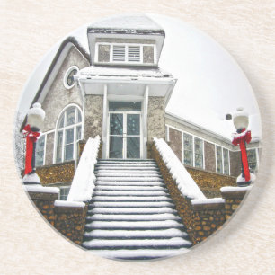 Sneeuwkerk Zandsteen Onderzetter