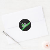 sneeuwkern. ronde sticker (Envelop)