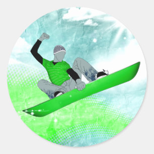 sneeuwkern. ronde sticker