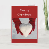 Sneeuwkerrood met  kerst kaart (Voorkant)