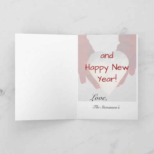 Sneeuwkerrood met  kerst kaart (Binnen)