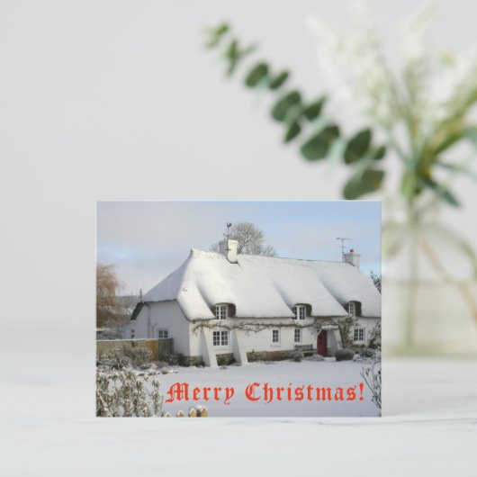 Sneeuwkerst briefkaart (Staand voorkant)