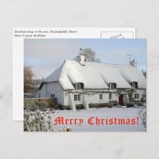 Sneeuwkerst briefkaart (Voorkant / Achterkant)