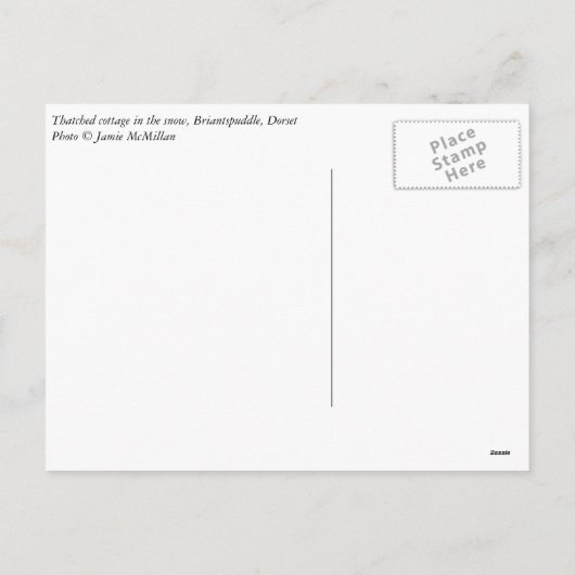 Sneeuwkerst briefkaart (Achterkant)