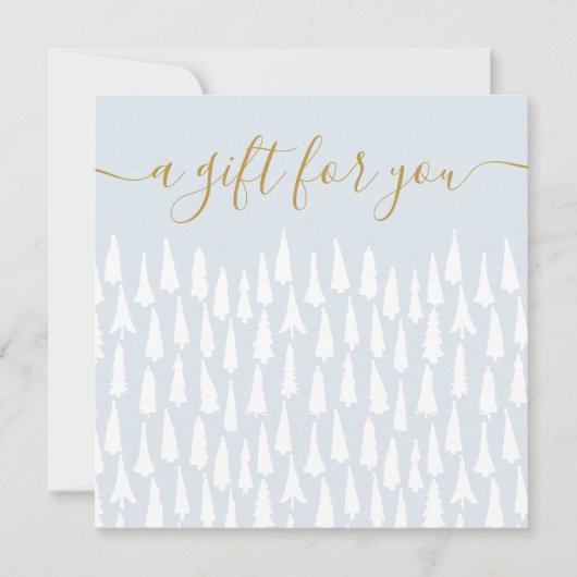 Sneeuwkerstbomen cadeaubonnen (Voorkant)
