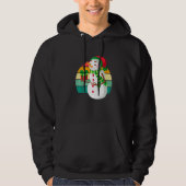 Sneeuwkerstboom met Man-kerstboom Lampjes Xmas Tie Hoodie (Voorkant)
