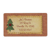 Sneeuwkerstboomvakantie - Business Label (Voorkant)