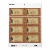 Sneeuwkerstboomvakantie - Business Label (Full Sheet)