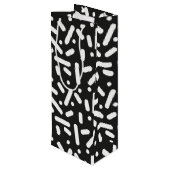 SneeuwkerstBriefpapier en cadeautjes Wijn Cadeautas (Achterkant Gekanteld)