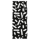 SneeuwkerstBriefpapier en cadeautjes Wijn Cadeautas (Achterkant)