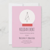 Sneeuwkerstfeest Wereldbol met handtekening Kaart (Voorkant)