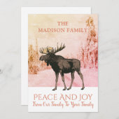 Sneeuwkerstfeestkaart Feestdagenkaart (Voorkant / Achterkant)