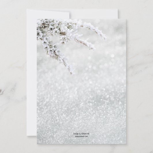 Sneeuwkerstfirma Open House Uitnodigen Kaart (Achterkant)