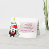 SneeuwkerstKaart Feestdagen Kaart (Achterkant)