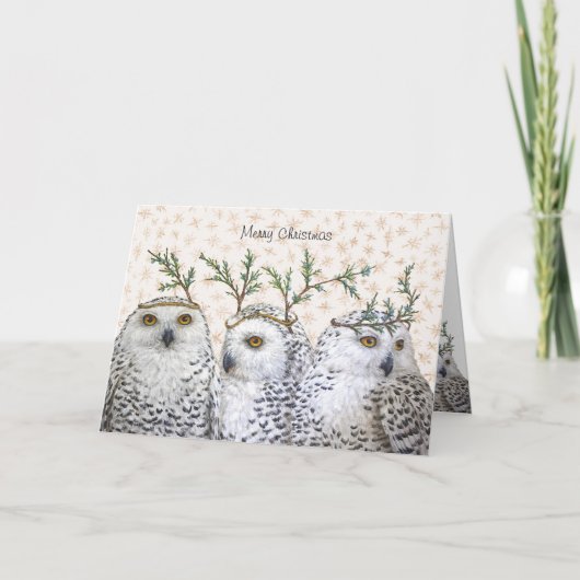 Sneeuwkerstkaart Feestdagen Kaart (Voorkant)