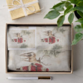 Sneeuwkerstman en rendier tissuepapier (Geschenk)