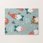 Sneeuwkerstmis esthetisch patroon - Winterontwerp Legpuzzel (Horizontaal)
