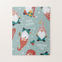 Sneeuwkerstmis esthetisch patroon - Winterontwerp Legpuzzel