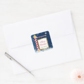 Sneeuwkerstmis Noordpool Bord Stickers (Envelop)