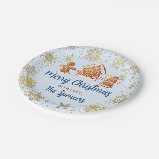 Sneeuwkerstontbijt DecorPartij Papieren Bordje (Gekanteld)