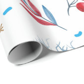 Sneeuwkerstpatroon Mannen Cadeaupapier (Rol Hoek)