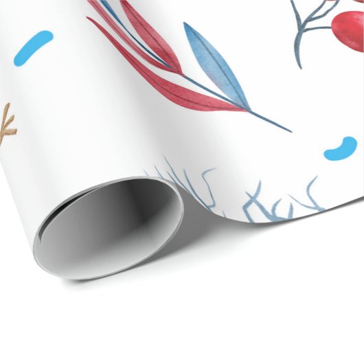 Sneeuwkerstpatroon Mannen Cadeaupapier (Rol Hoek)