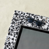 Sneeuwkeukenhanddoek, zwart-wit strandlaken (In situ)