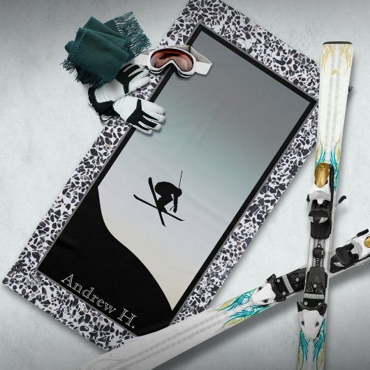 Sneeuwkeukenhanddoek, zwart-wit strandlaken