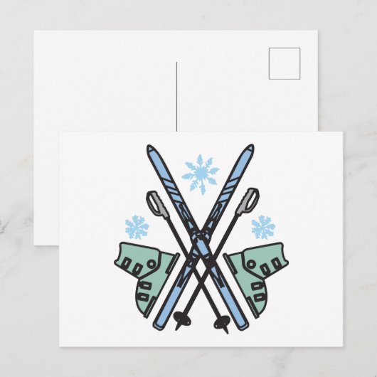 Sneeuwkiën Briefkaart (Voorkant / Achterkant)