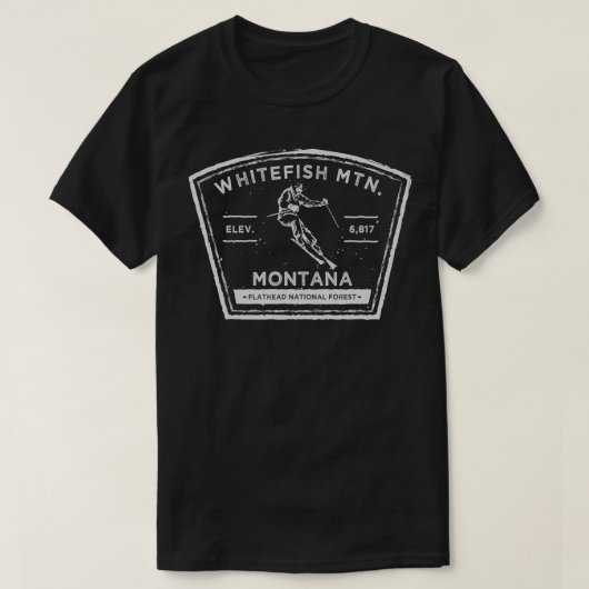 Sneeuwkiën in Whitefish Mountain Montana T-shirt (Design voorkant)