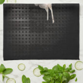 sneeuwkiën; Koel zwart Theedoek (Gevouwen)