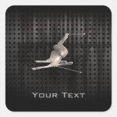 Sneeuwkiën; Koel zwart Vierkante Sticker (Voorkant)