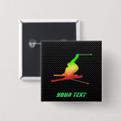 Sneeuwkiën Vierkante Button 5,1 Cm (Voorkant /achterkant)