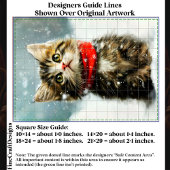 Sneeuwkitten, Rode Kerstsjaal EG2R decoupage Tissuepapier