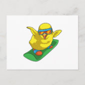 Sneeuwklare Snowboarder Snowboard Briefkaart (Voorkant)