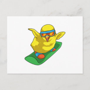 Sneeuwklare Snowboarder Snowboard Briefkaart