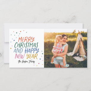 Sneeuwkleurige kerstfoto feestdagenkaart